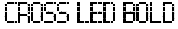 Cross Led Bold TFB font preview